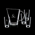 43 Oz. Crystalline Frazier Pitcher w/ 4 Hiball Glasses